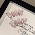 Aurora Pearl Press-On Nails, Almond Medium