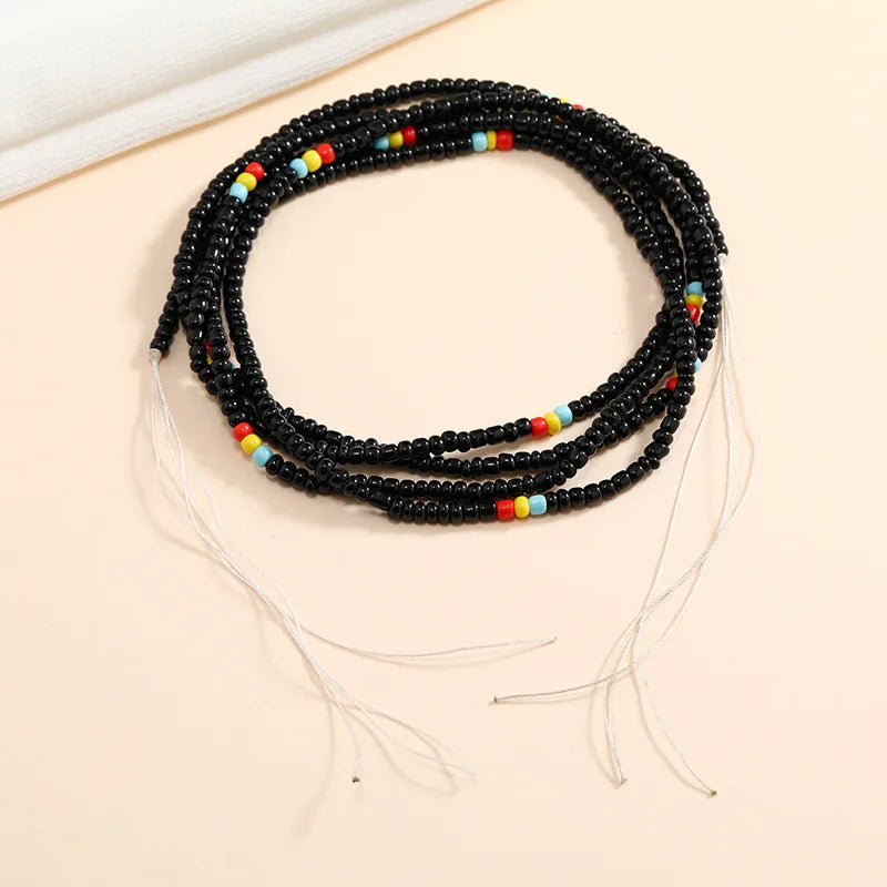 Boho Colorful Beads Waist Chains non-Stretching