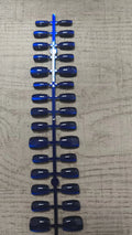 Sapphire Cat Eye Press-On Nails, Coffin Short