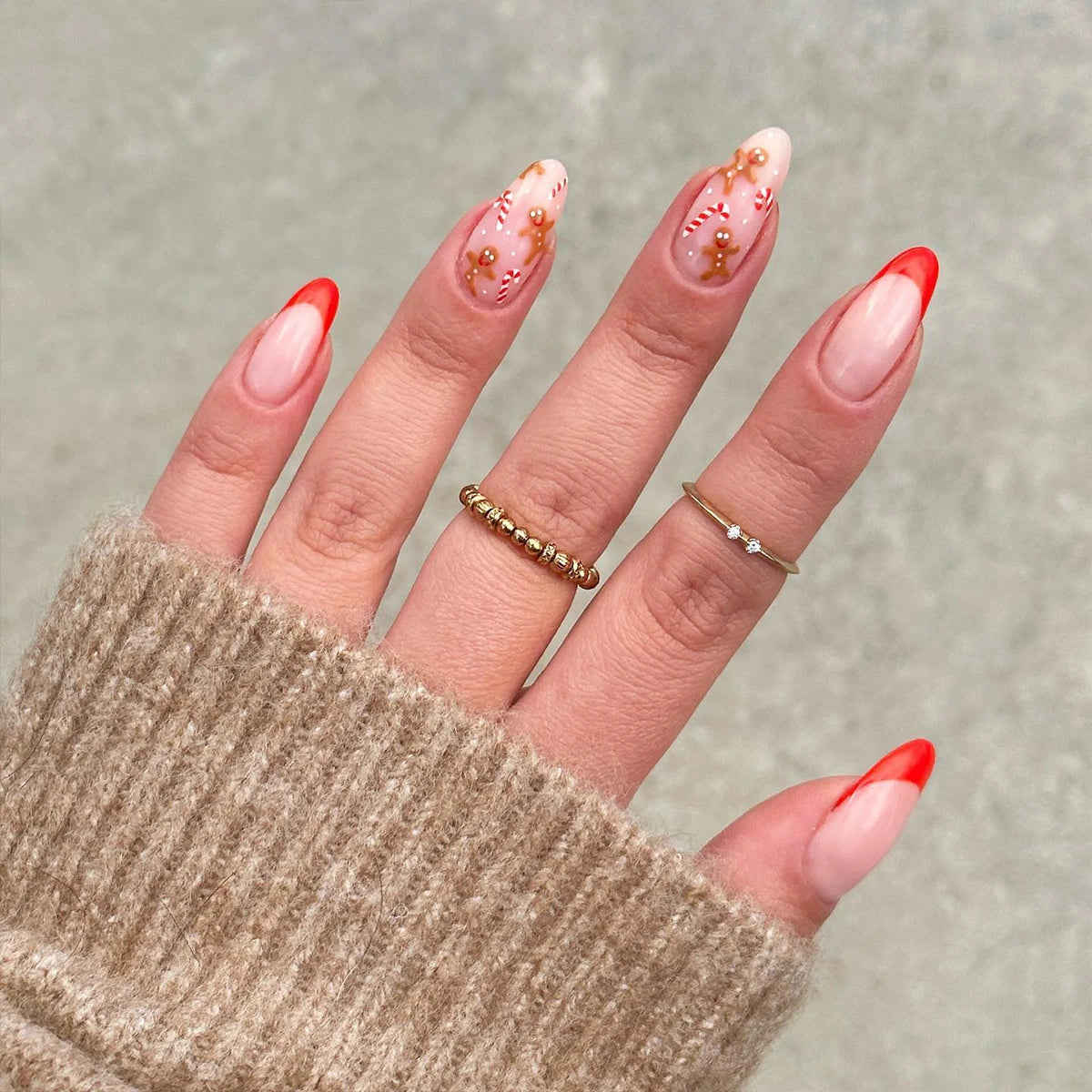 Lacquer Press-On Nails, Almond Medium