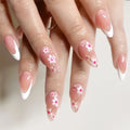 Lace Heart Press-On Nails, Almond Medium
