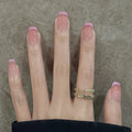 Blush Glaze Press-On Nails, Coffin Long