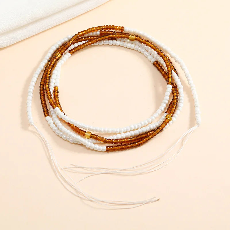 Boho Colorful Beads Waist Chains non-Stretching