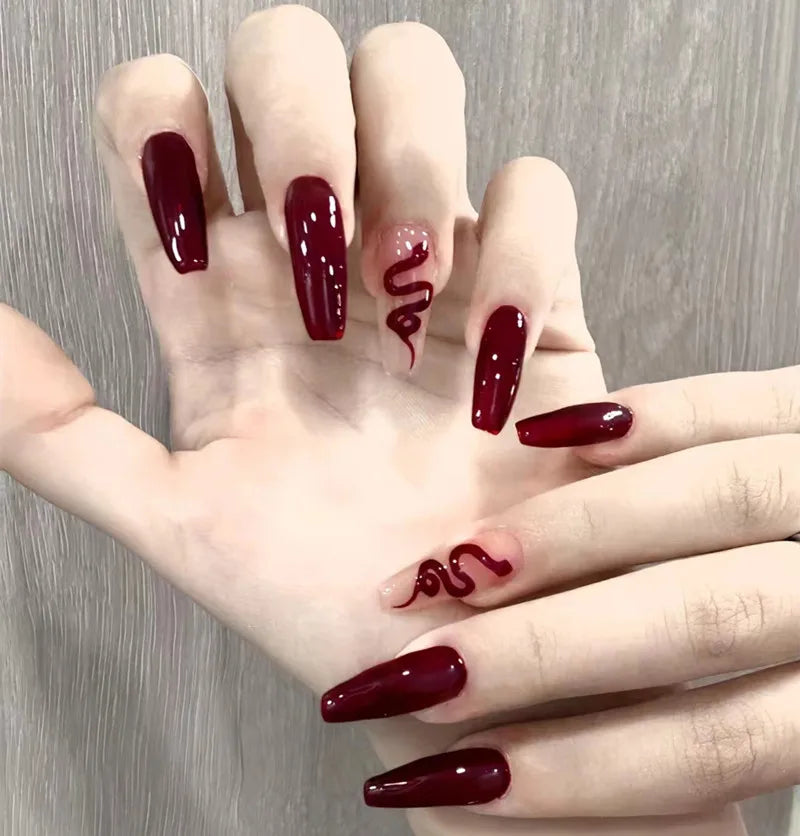 Ombre Ballerina Press-On Nails, Coffin Medium