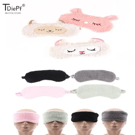 1*Plush Sleep Cartoon Sheep EyeMask Lightproof Night Mask Soft And Skin-friendly Sleeping Eye Covers To Sleep Well For Boys Girl