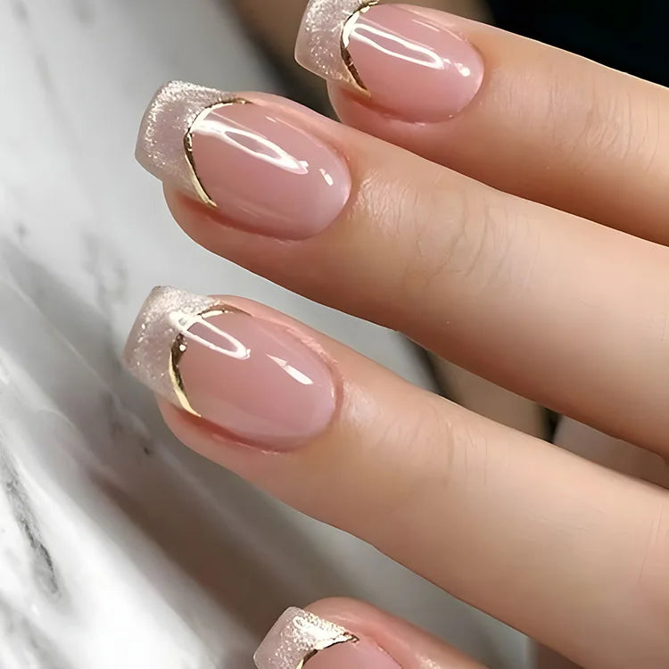 Glaze Ballet Press-On Nails, Coffin Short