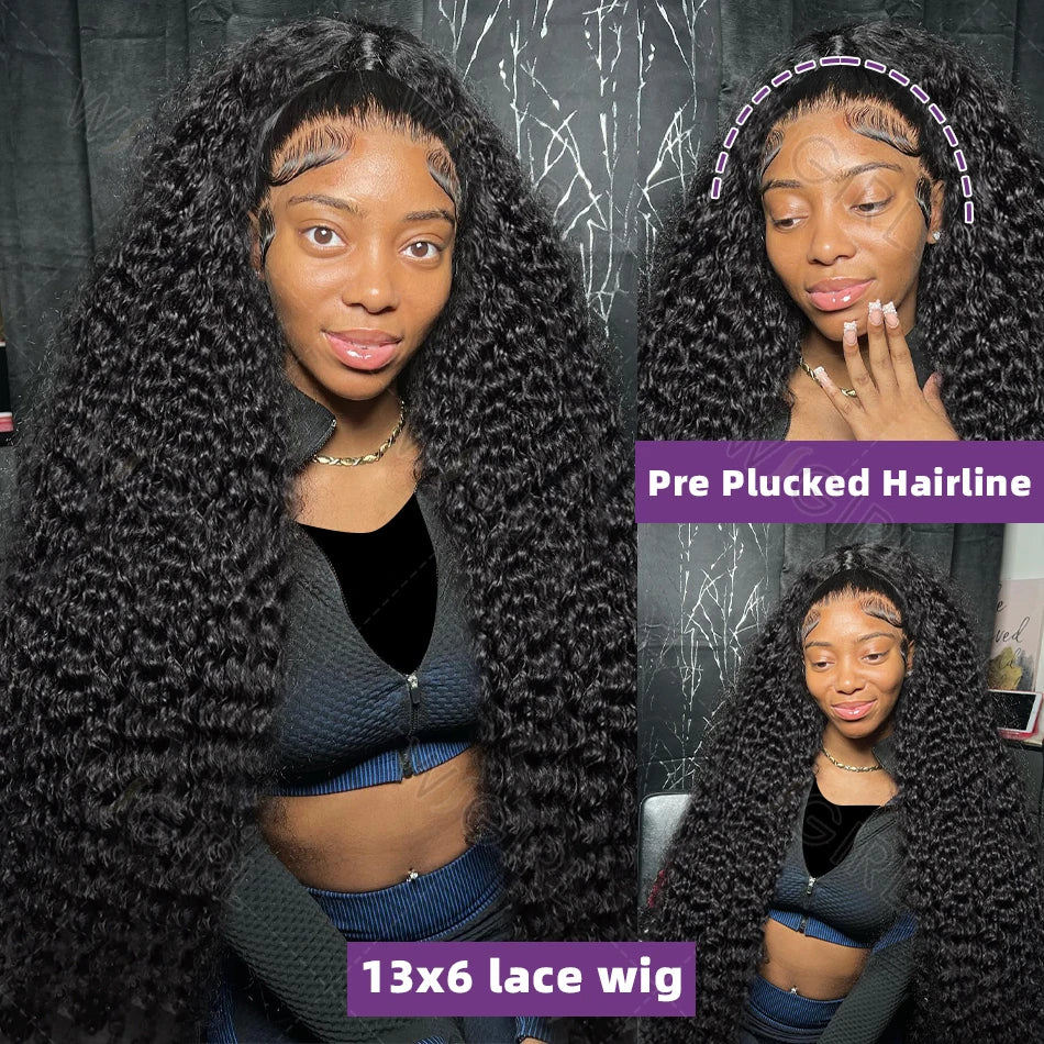 250% 13x6 HD Loose Deep Wave Lace Frontal Wig Brazilian Curly Water Wave 13x4 Lace Front Wig 5x5 Closure Wigs For Women