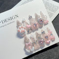 Jirai Bow Press-On Nails, Almond Short