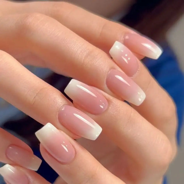 Ombre Ballerina Press-On Nails, Coffin Medium