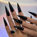 Midnight Press-On Nails, Stiletto Long