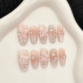 Blossom Nude Press-On Nails, Coffin Medium