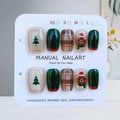 Tartan Christmas Press-On Nails, Square Short