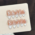 Pitaya Cat Eye Press-On Nails, Almond Medium