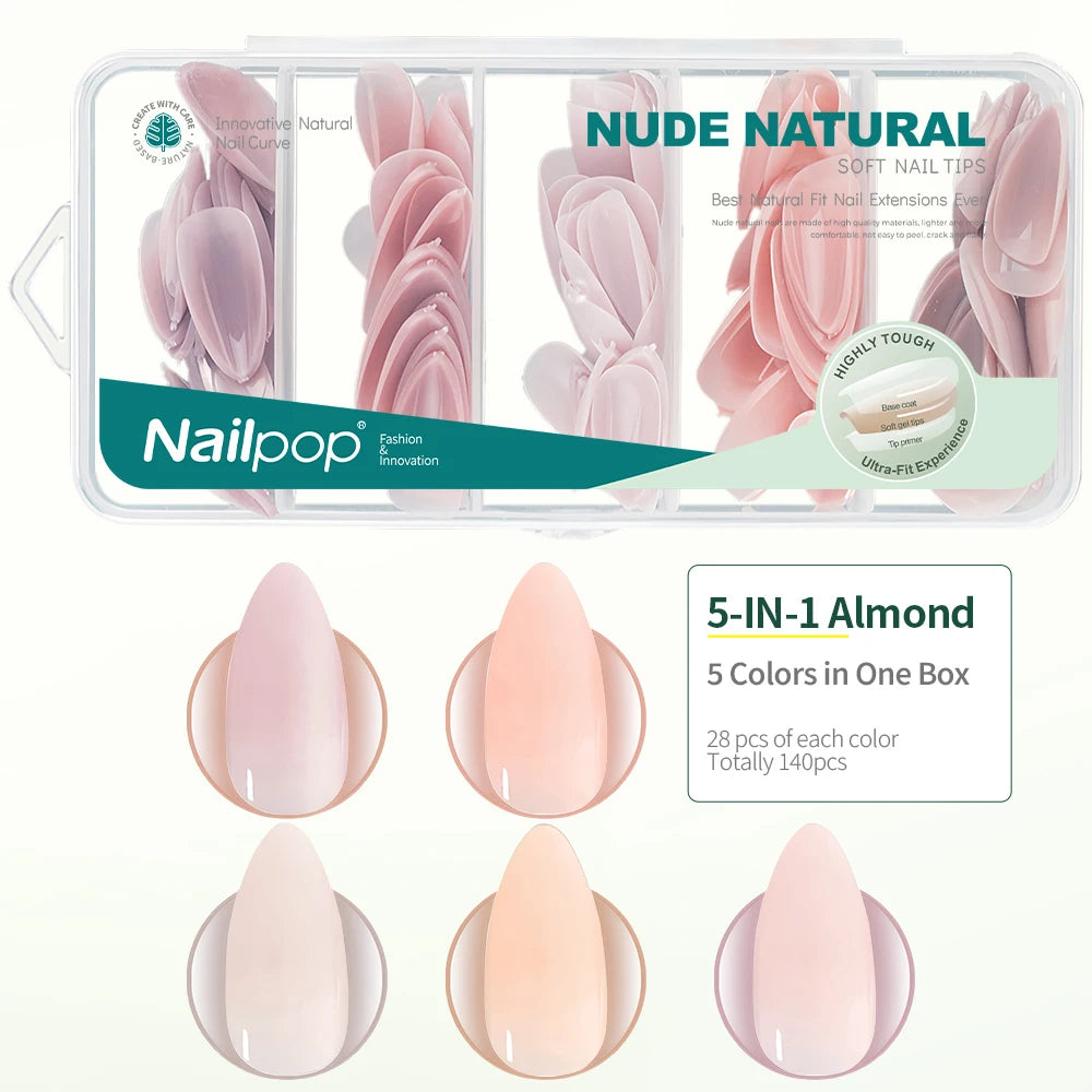 Ultra Fit Nude Press-On Nails, Square Short