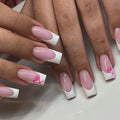 Wide French Press-On Nails, Square Long