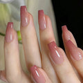 Gradient Press-On Nails, Square Long