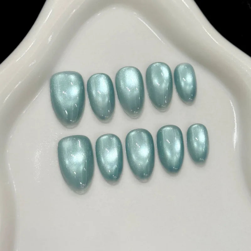 Shimmer Press-On Nails, Almond Medium