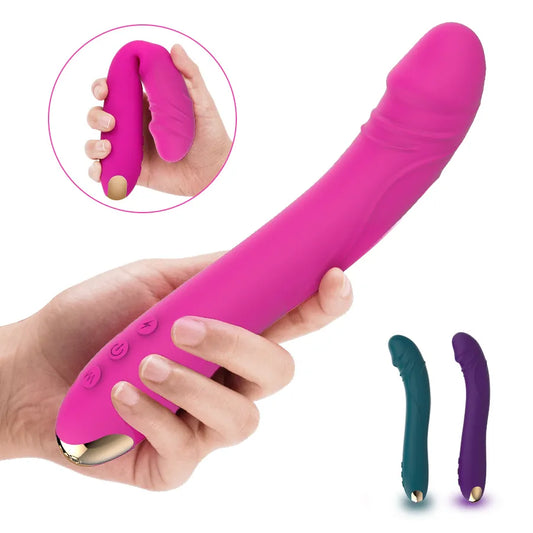 FLXUR Lengthened Dildo Vibrator for Women Vagina Clitoris Massarger Erotic Toys Soft Skin Feeling Sex Products for Adults