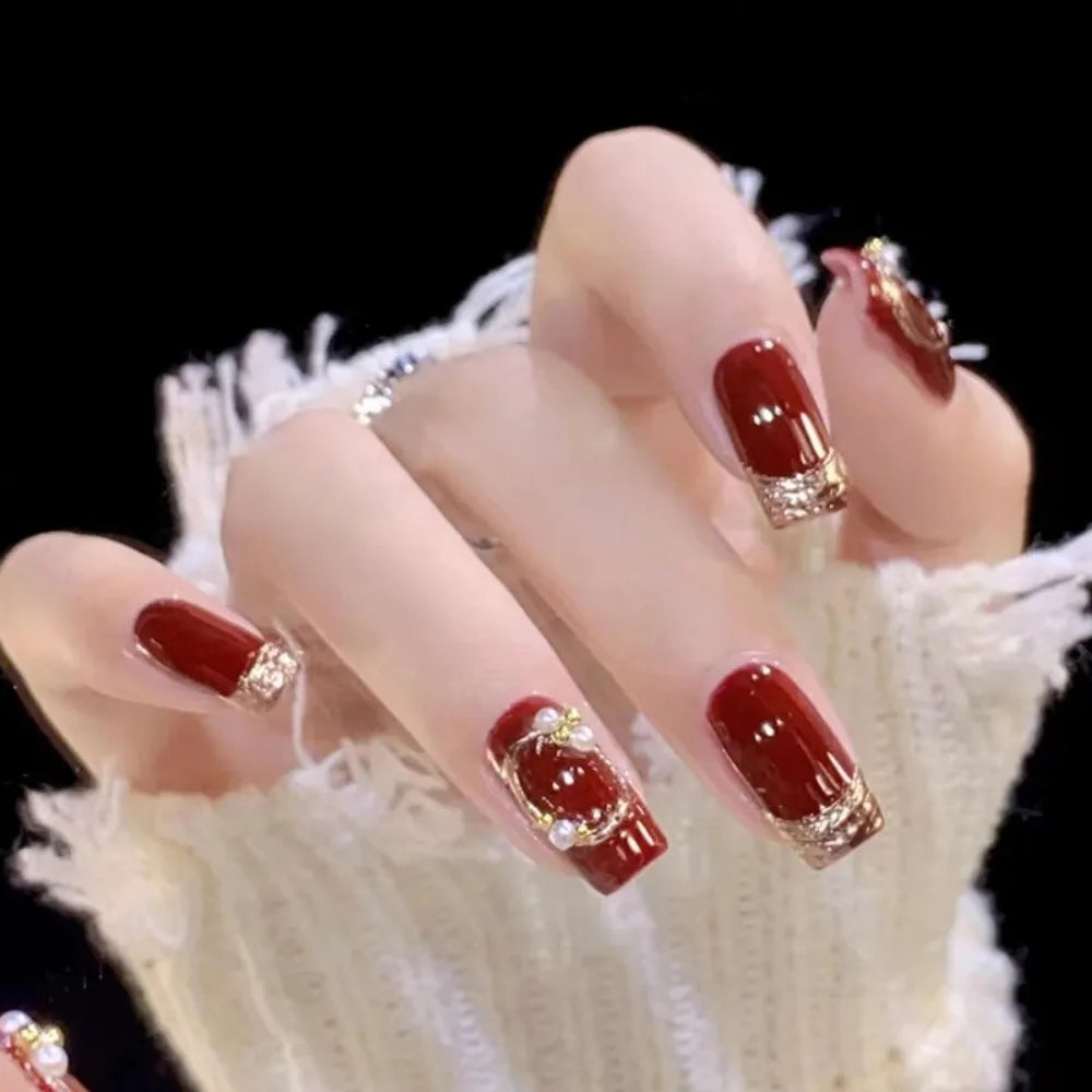 Ombre Ballerina Press-On Nails, Coffin Medium