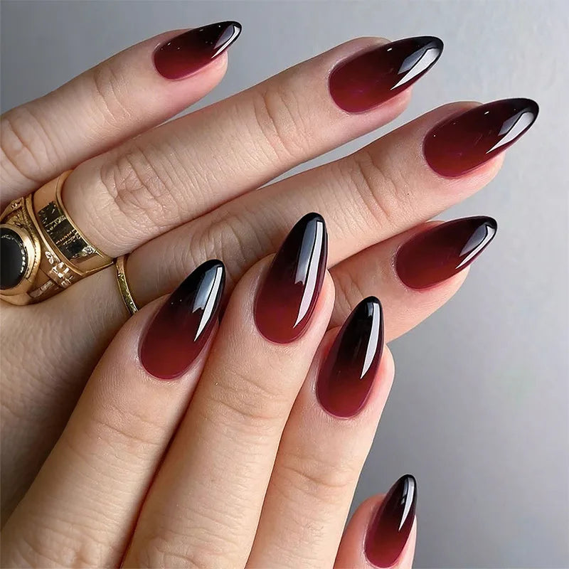 Ember Press-On Nails, Coffin Medium