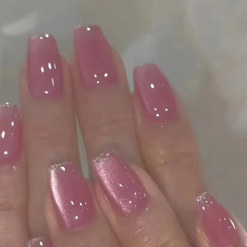 Glaze Ballet Press-On Nails, Coffin Short