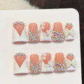 Duckbill Bow Press-On Nails, Square Short