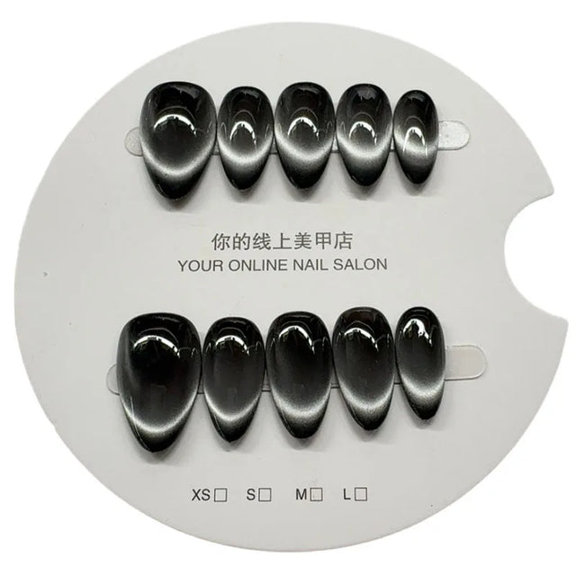 Shimmer Press-On Nails, Almond Medium