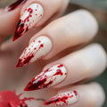 Blood Drip Press-On Nails, Almond Long