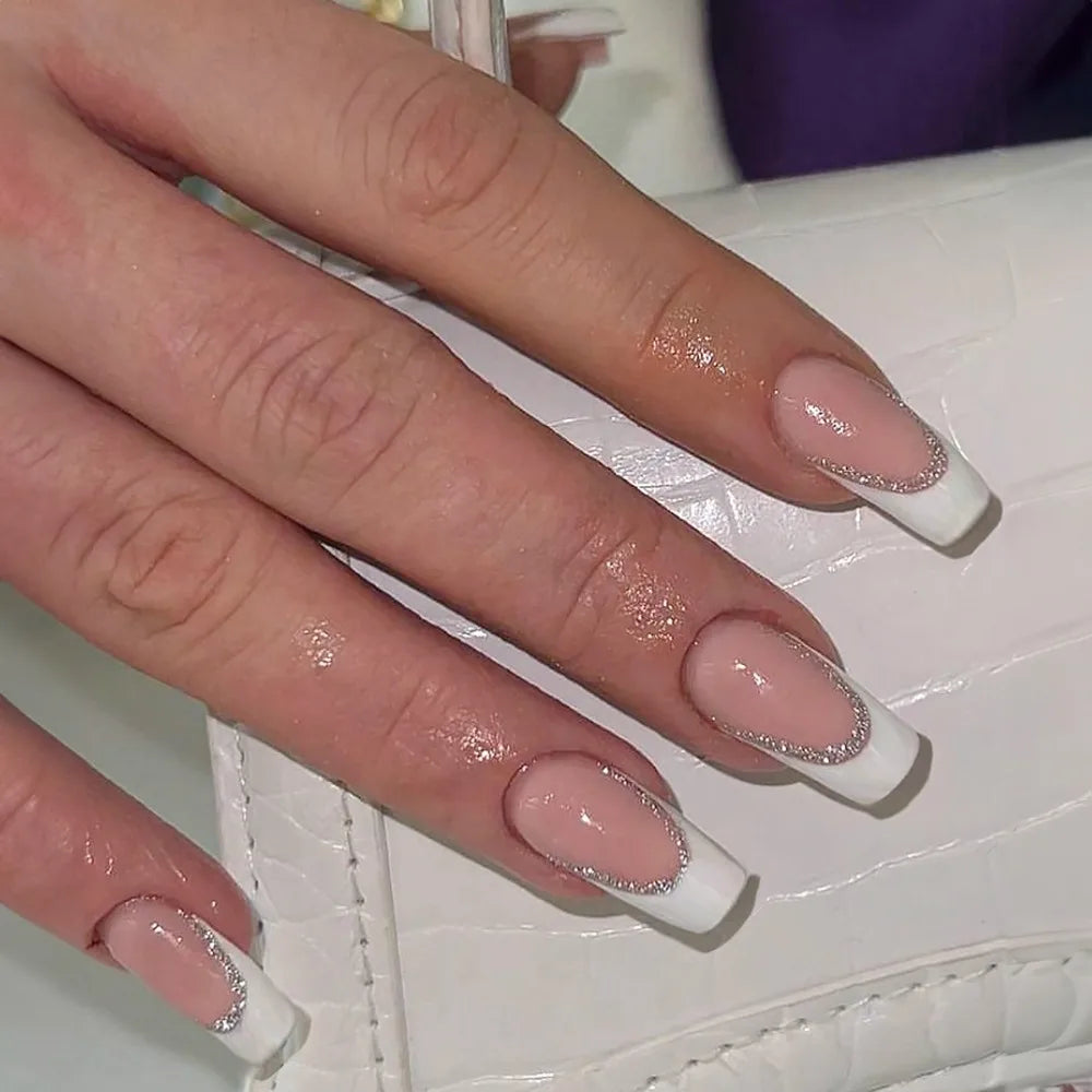 Ombre Ballerina Press-On Nails, Coffin Medium