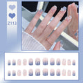 Butterfly French Press-On Nails, Square Short