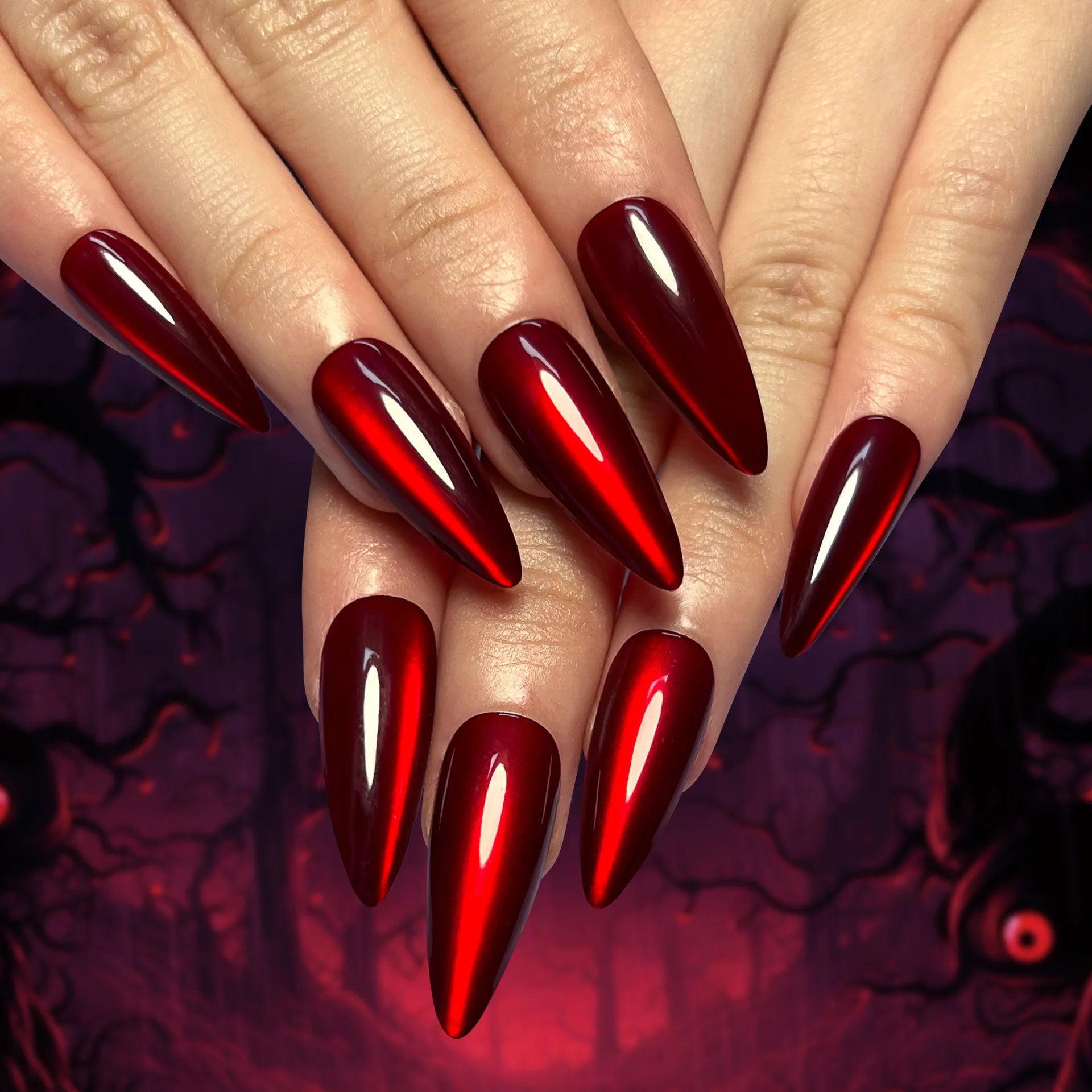 Lacquer Press-On Nails, Stiletto Long