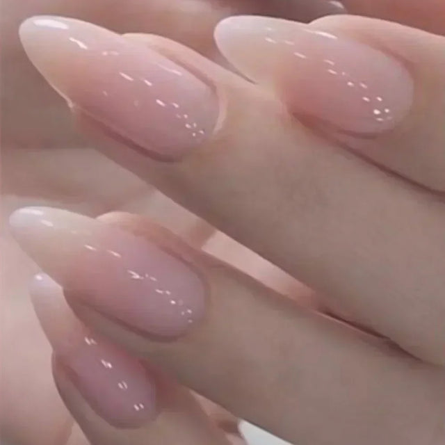 Bare Press-On Nails, Almond Medium