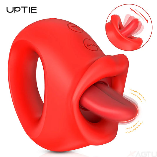 Rose Toy Swing Vibrator Female with Tongue Licking Oral Nipple Sucker Clitoris Stimulator Adults Goods Supply Sex Toys for Women