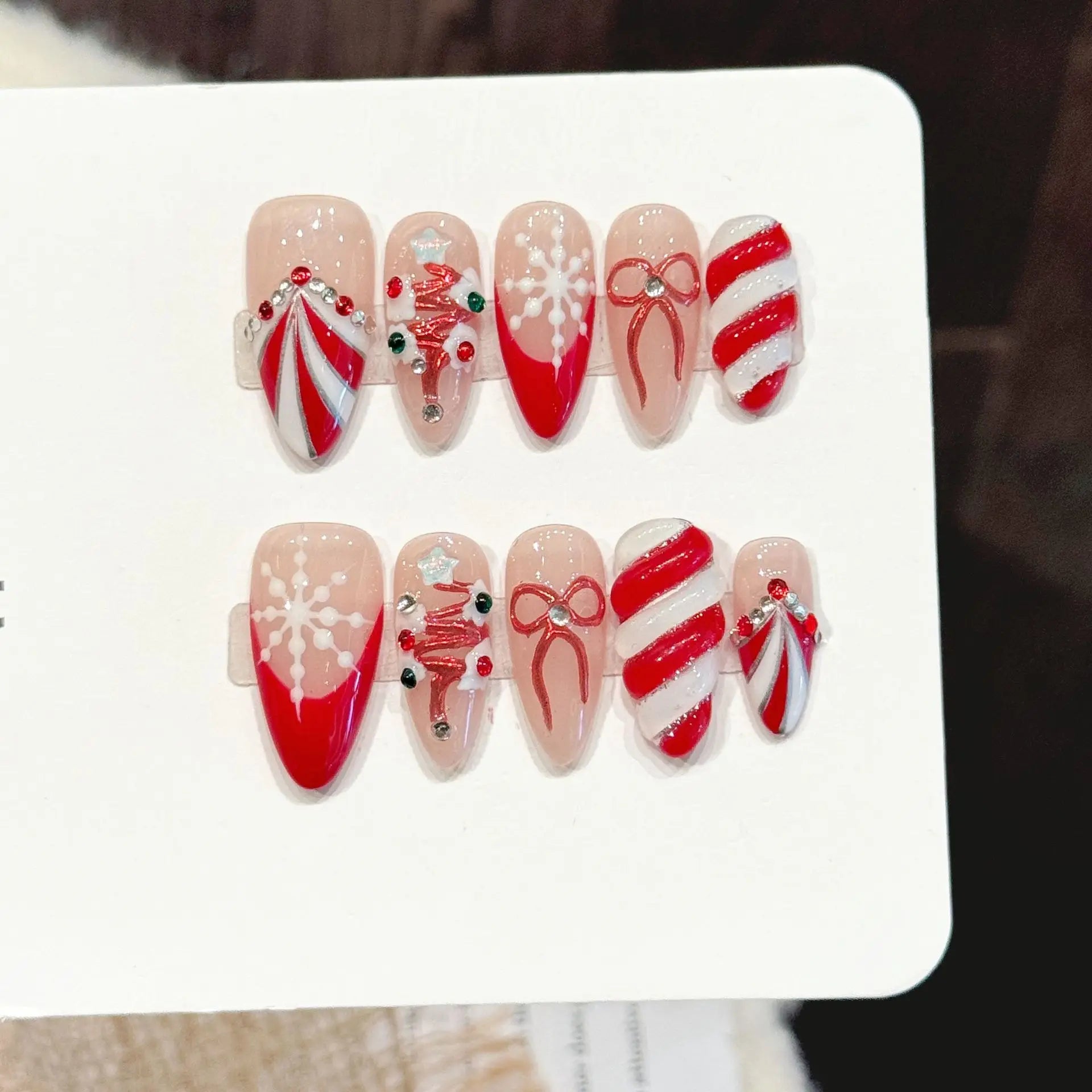 Candy Press-On Nails, Almond Medium