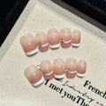 Naked French Press-On Nails, Coffin Medium