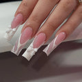 Ballet French Press-On Nails, Coffin Long