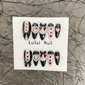 Noir Rose Press-On Nails, Almond Medium