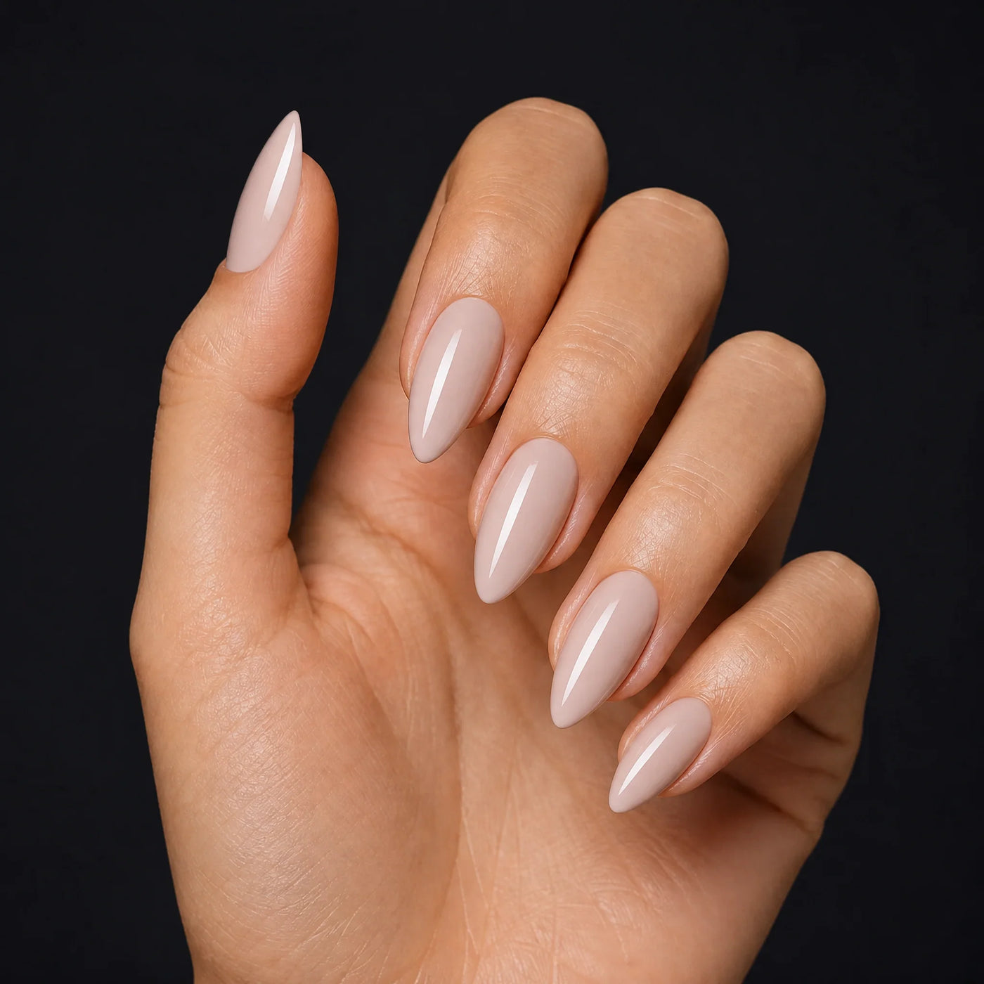 Ballet Press-On Nails, Medium Almond