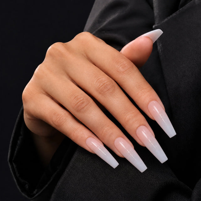 Bare Ombre Press-On Nails, Coffin Long