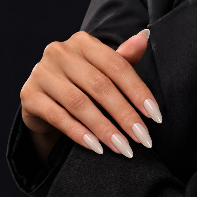 Bare Press-On Nails, Medium Almond