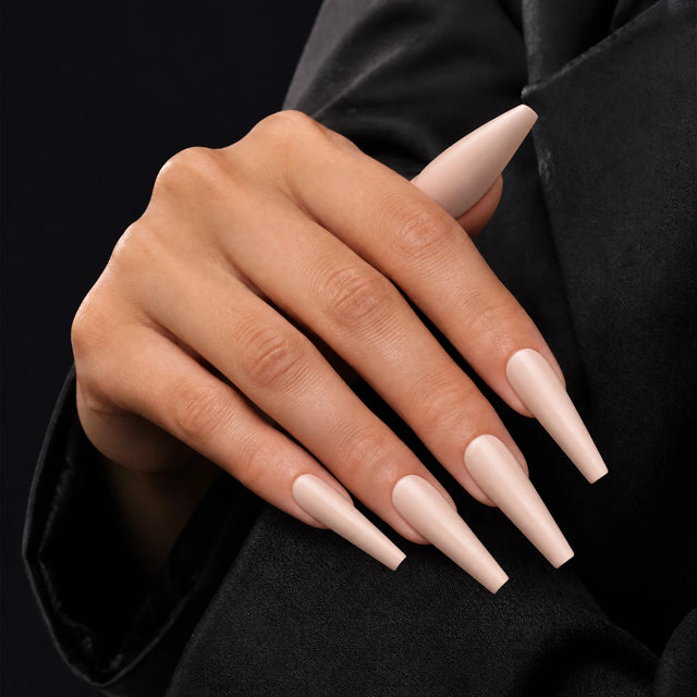 Bare Press-On Nails, Long Coffin