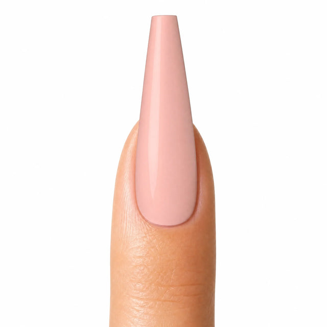 Blush Press-On Nails, Long Coffin — Packshot fond blanc (variante / Shopping)
