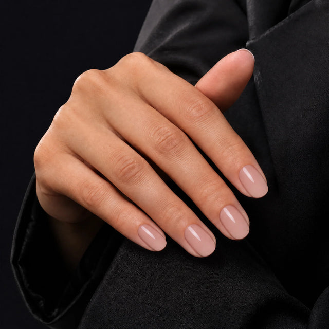 Blush Press-On Nails, Short Oval