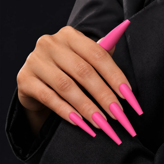 Bubblegum Press-On Nails, Long Coffin