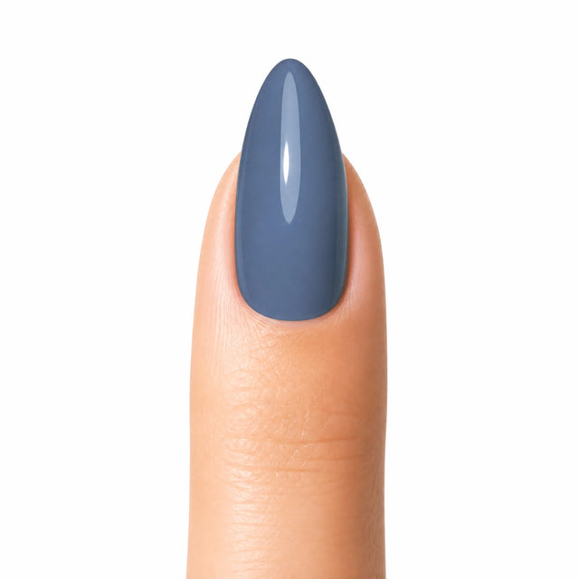 Denim Press-On Nails, Medium Almond — Packshot fond blanc (variante / Shopping)