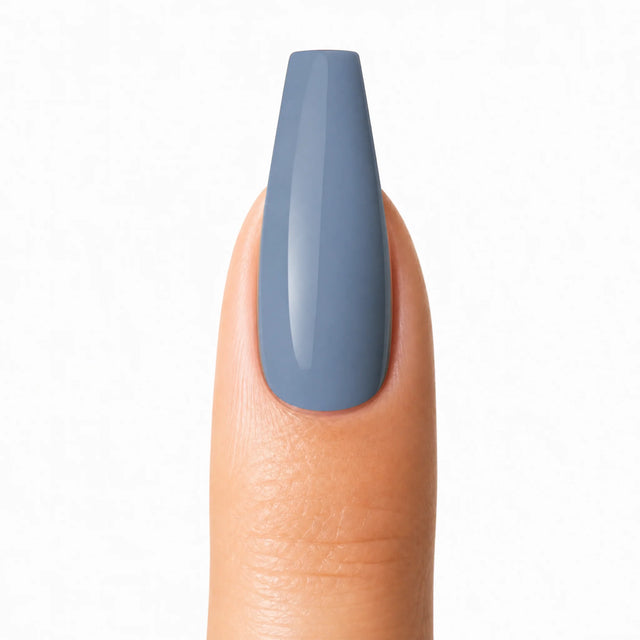 Denim Press-On Nails, Medium Coffin — Packshot fond blanc (variante / Shopping)