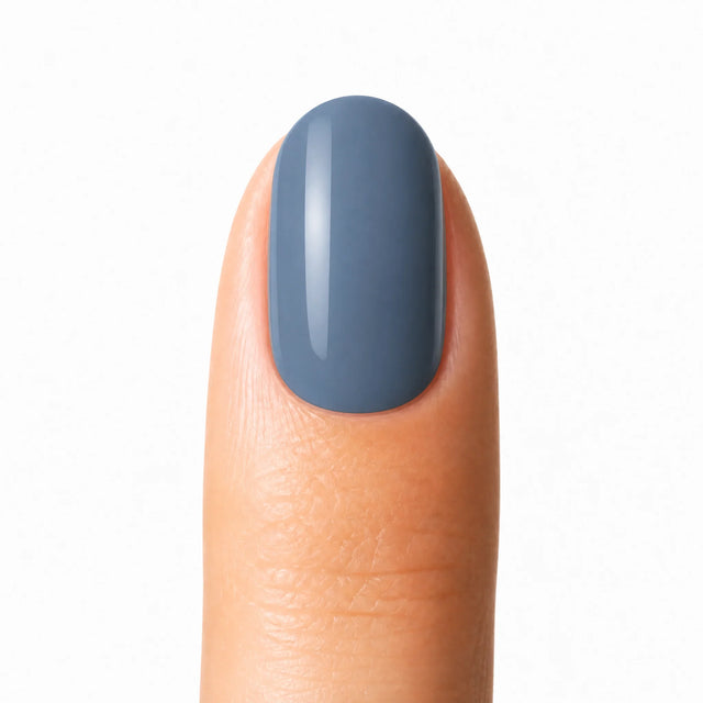Denim Press-On Nails, Short Oval — Packshot fond blanc (variante / Shopping)