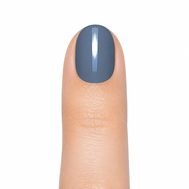 Denim Press-On Nails, Short Oval