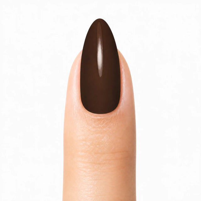 Espresso Press-On Nails, Medium Almond — Packshot fond blanc (variante / Shopping)