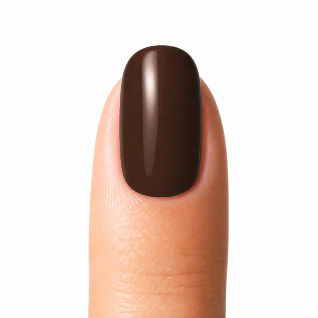 Espresso Press-On Nails, Short Oval — Packshot fond blanc (variante / Shopping)